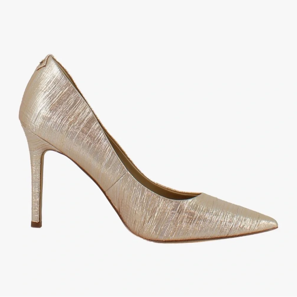 Sam Edelman Pointed-Toe Stiletto Pump in Champagne-Gold
